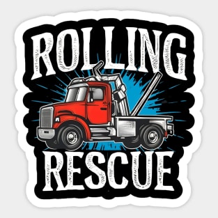 Tow truck Rolling Rescue Sticker